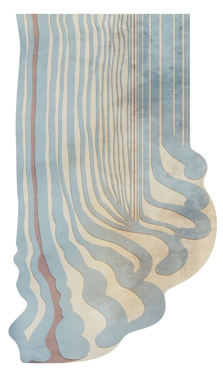 “Rippled Strata” Rug by Artvikta Studio