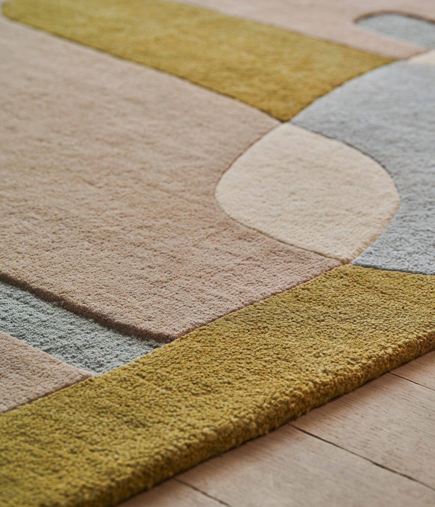 Best Wool Rug – Modern Earth-Tone| Textured Geometric Area Rug for Living Rooms & Bedrooms