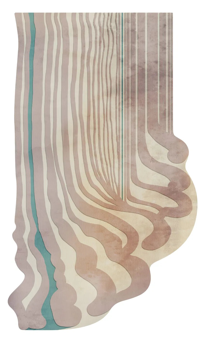 “Rippled Strata” Rug by Artvikta Studio