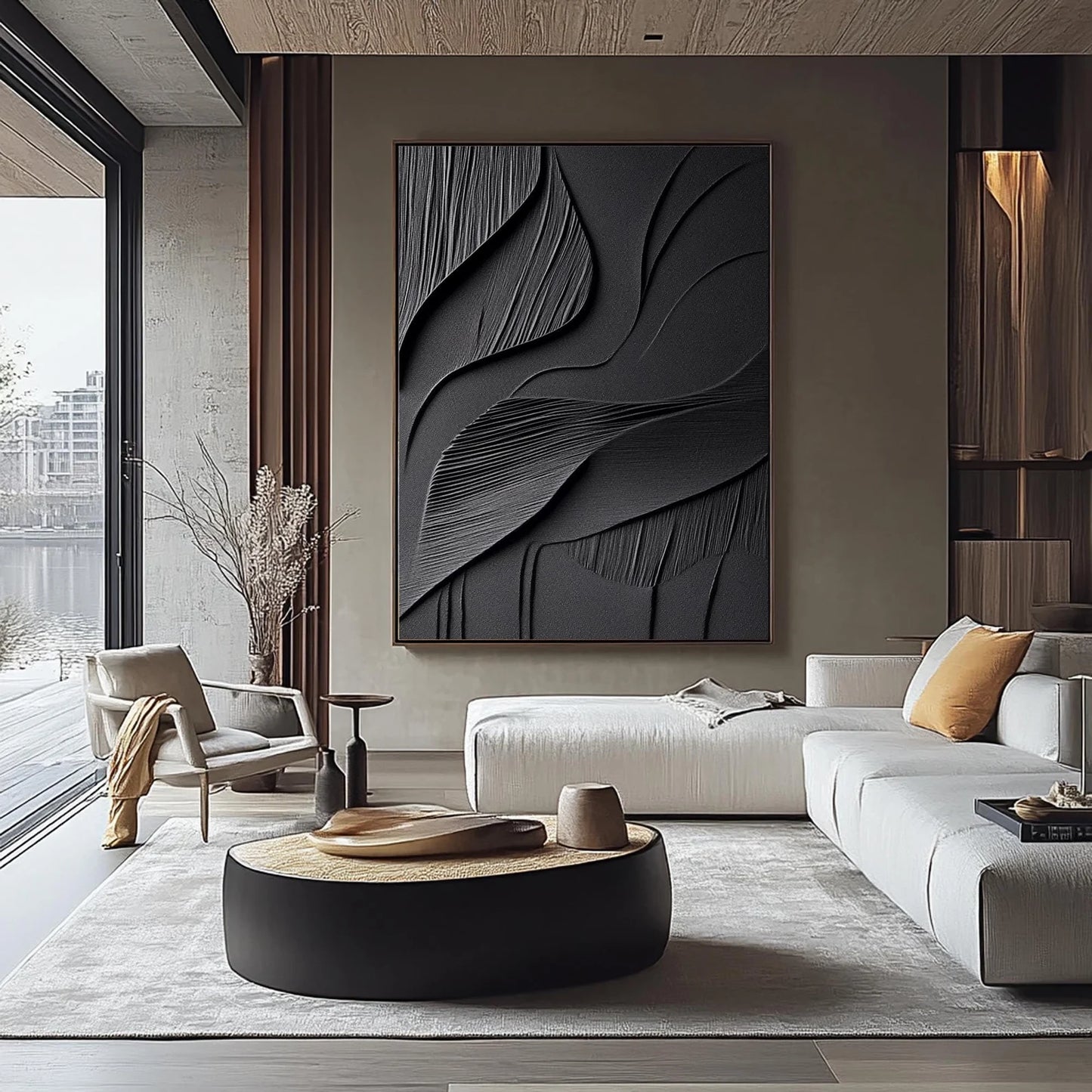 Midnight Forms – Best Dark Abstract Artwork for Modern Interiors